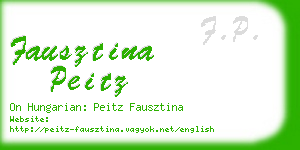 fausztina peitz business card